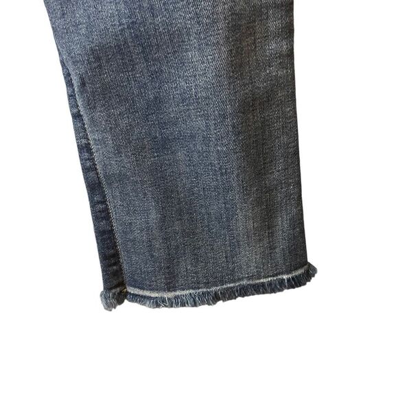 7 For All Mankind Cropped Boot Cut Fringe Ankle Jeans Size 25 - Picture 6 of 8